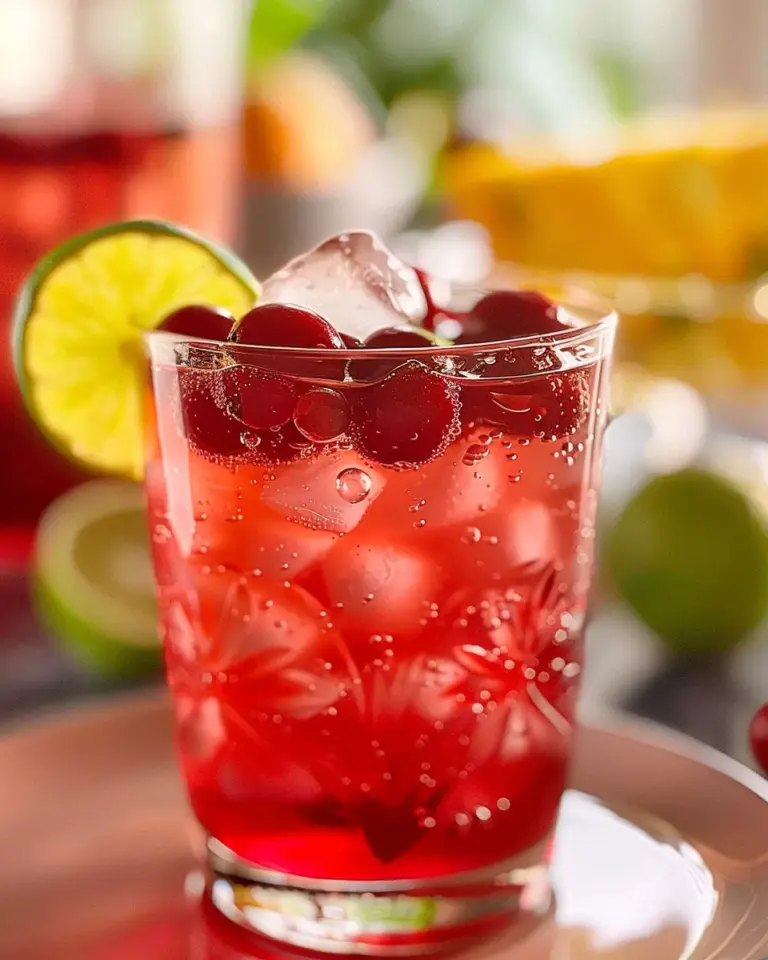 pineapple cranberry chrismas drink
