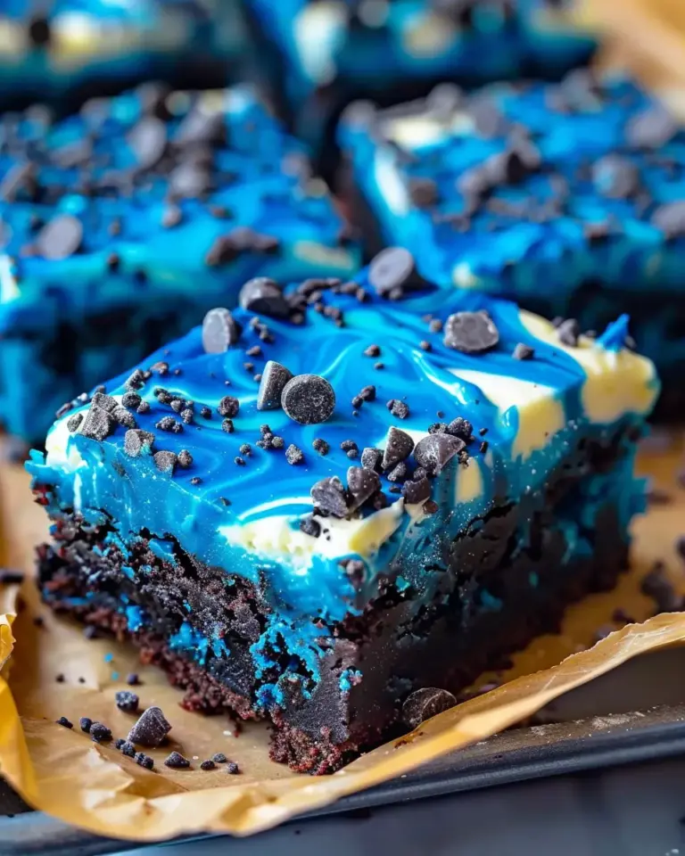 blue velvet brownies