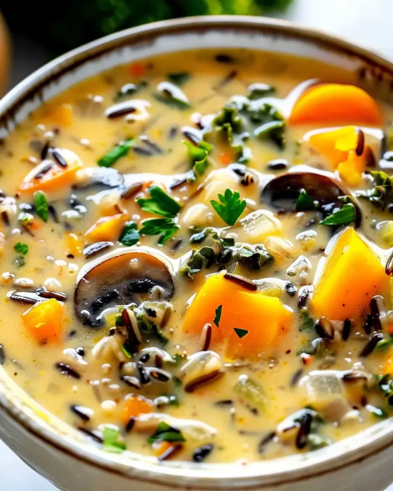 Cozy Autumn Wild Rice Soup