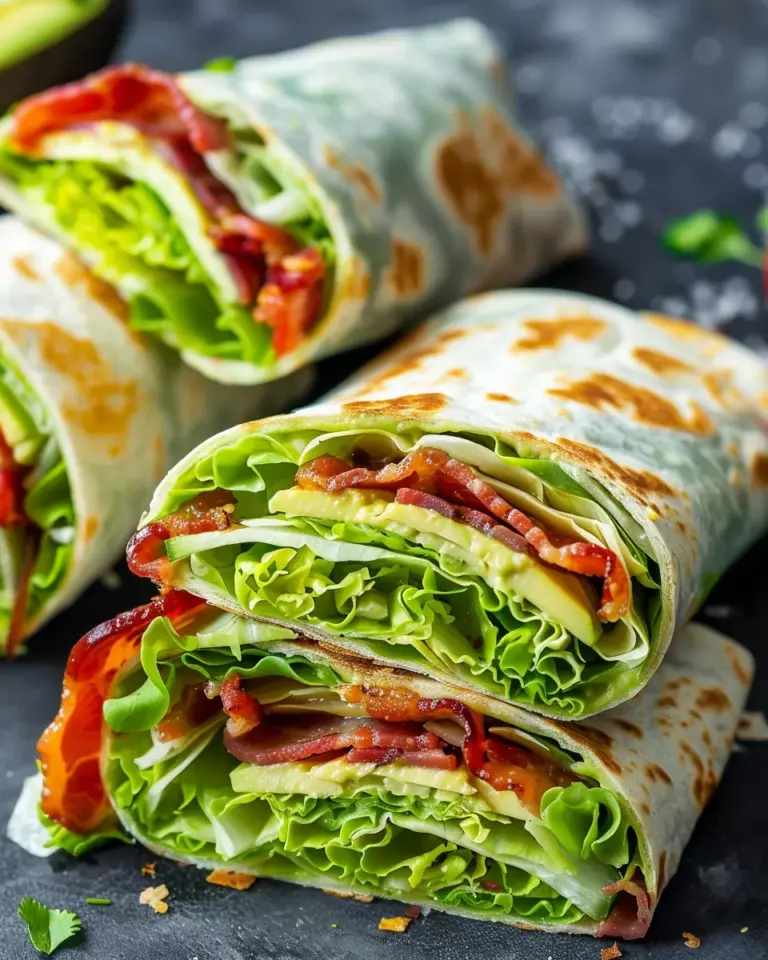 Gourmet BLT Wraps with Secret Sauce