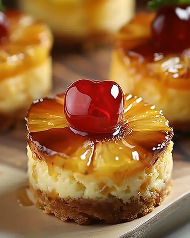 Mini Pineapple Upside-down Cheesecakes