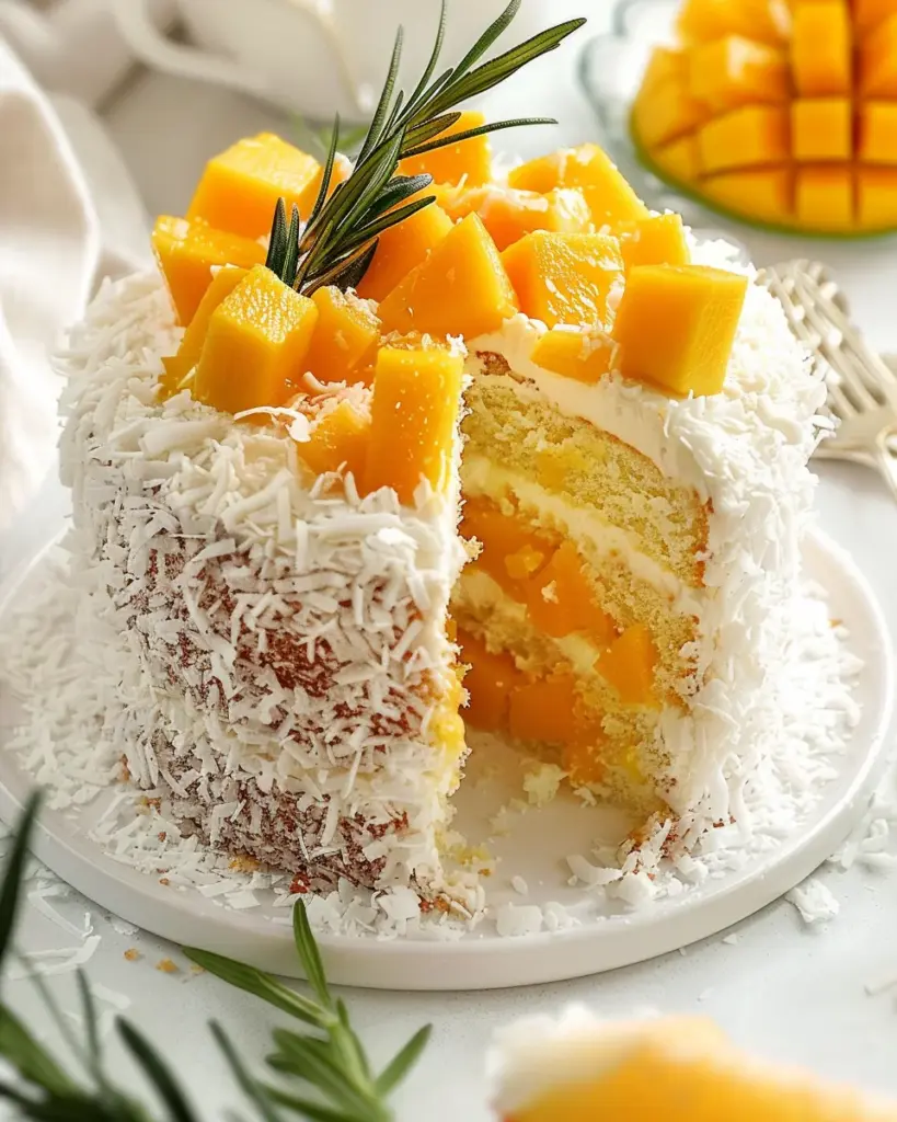Vegan Mango Coconut Cake