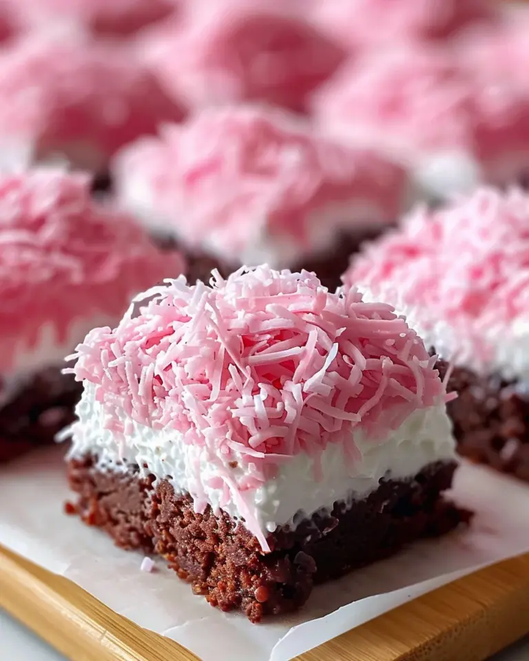 Pink Coconut Snowball Cake Bars