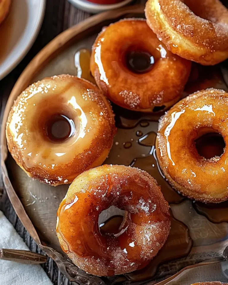 Hot Honey Cinnamon Apple Donuts