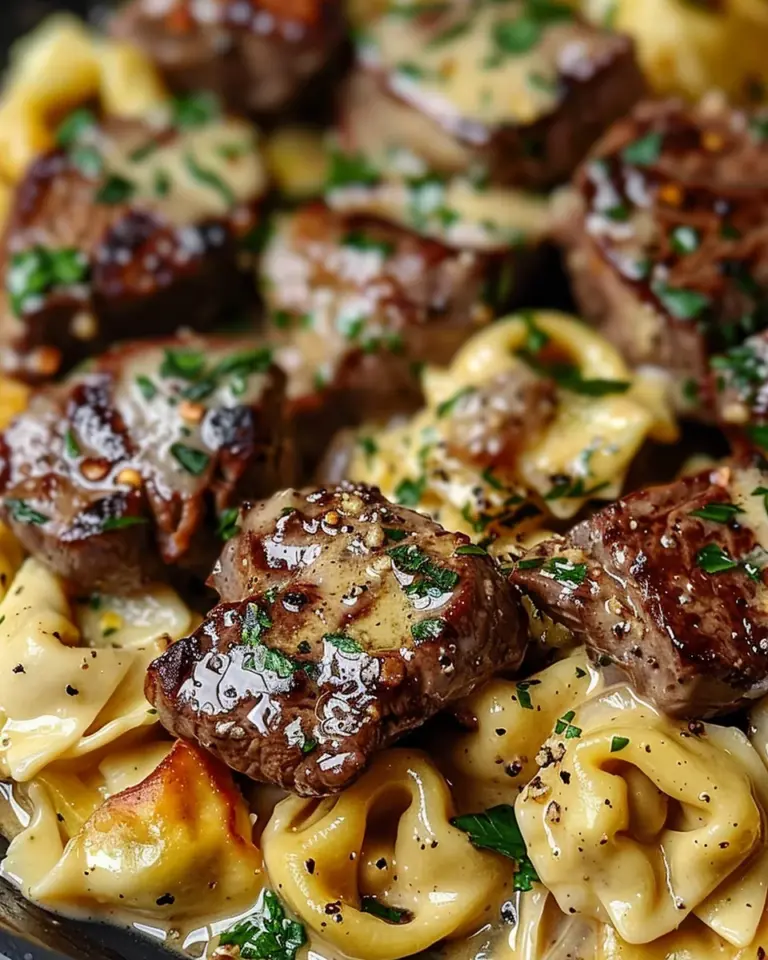 One-Pan Cowboy Butter Tortellini Steak Bites Recipe