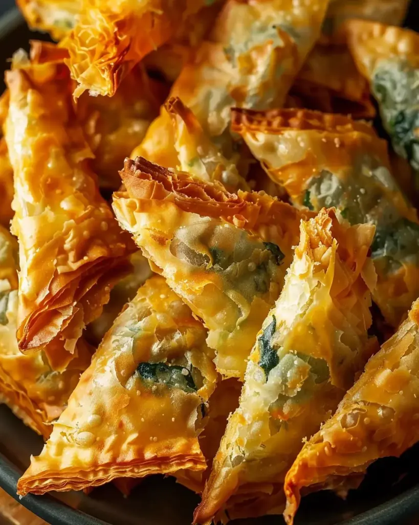 Mediterranean Spinach and Feta Crisps