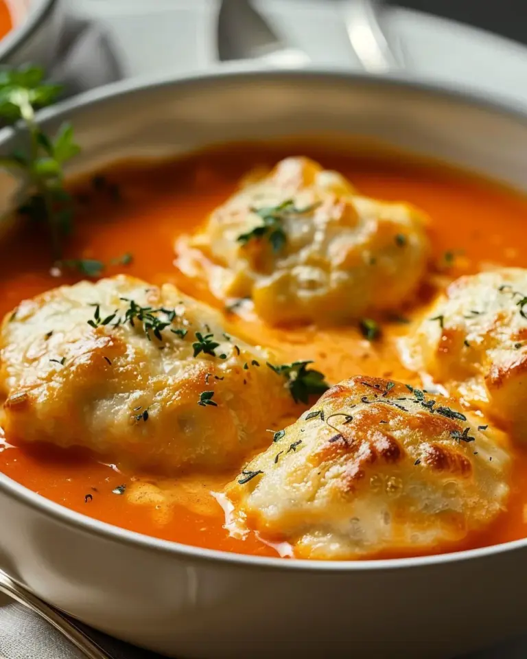 Tomato Soup with Cheddar Bay Dumplings