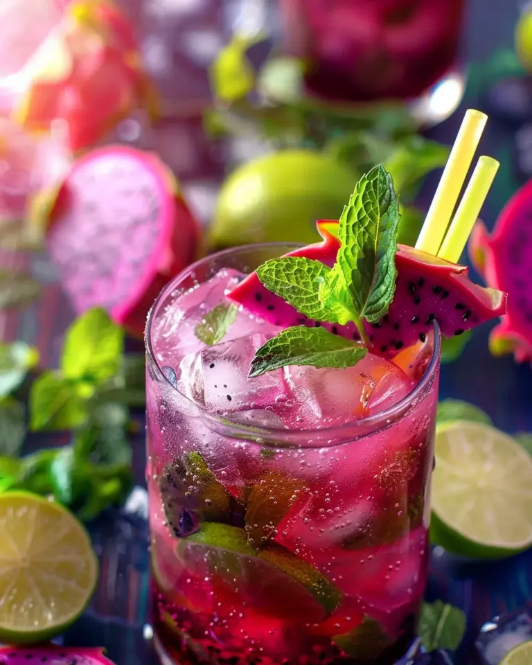 Dragon Fruit Juice Mojito Recipe