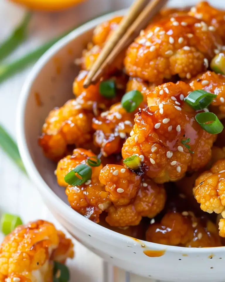 Baked Orange Cauliflower “Chicken”