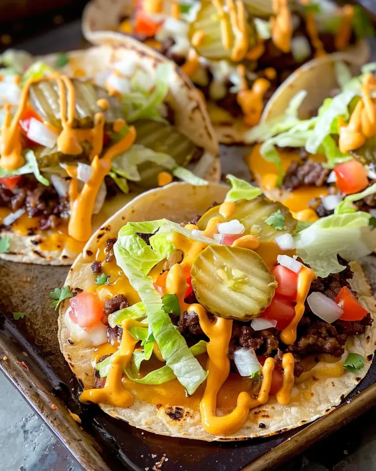 Smashed Cheeseburger Tacos