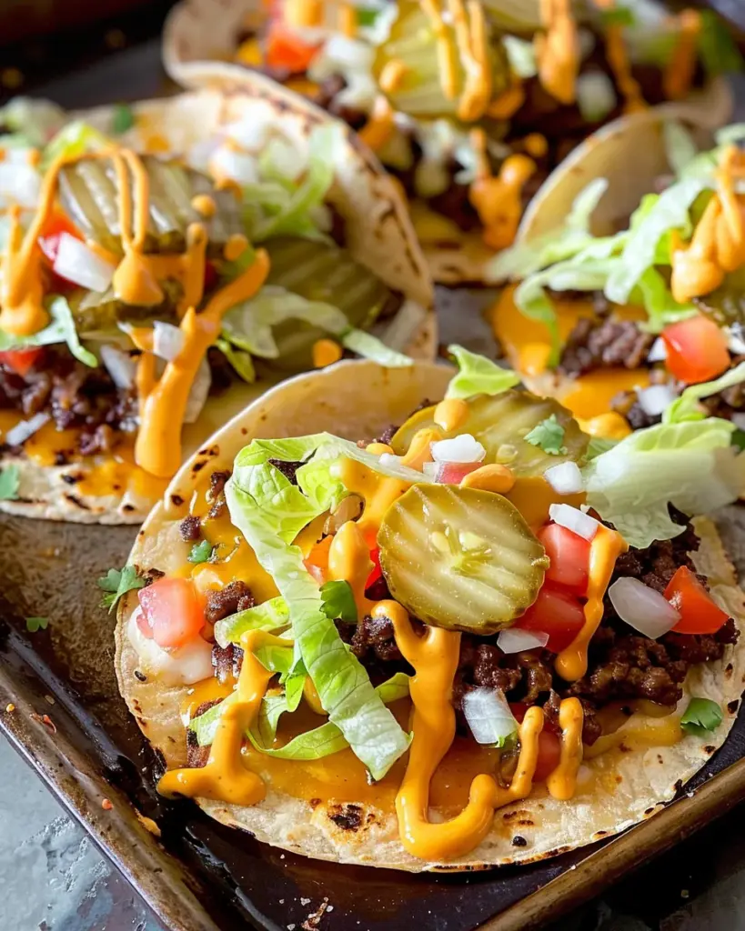 Smashed Cheeseburger Tacos
