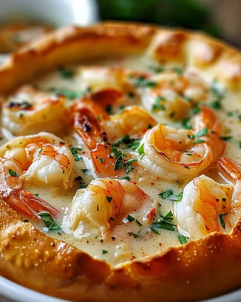 Stuffed Seafood Soup Bread Bowl