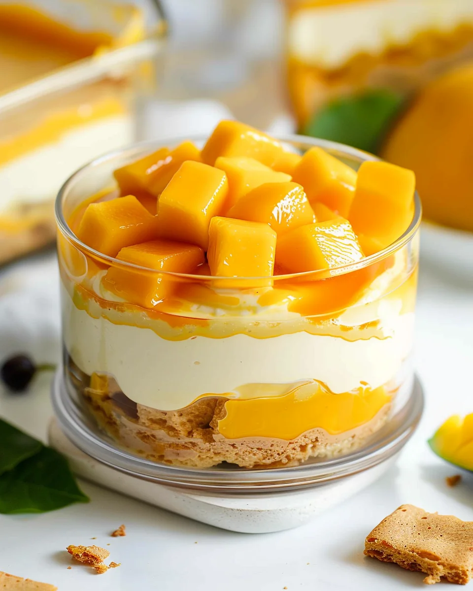 Mango Tiramisu (eggless, dairy-free)