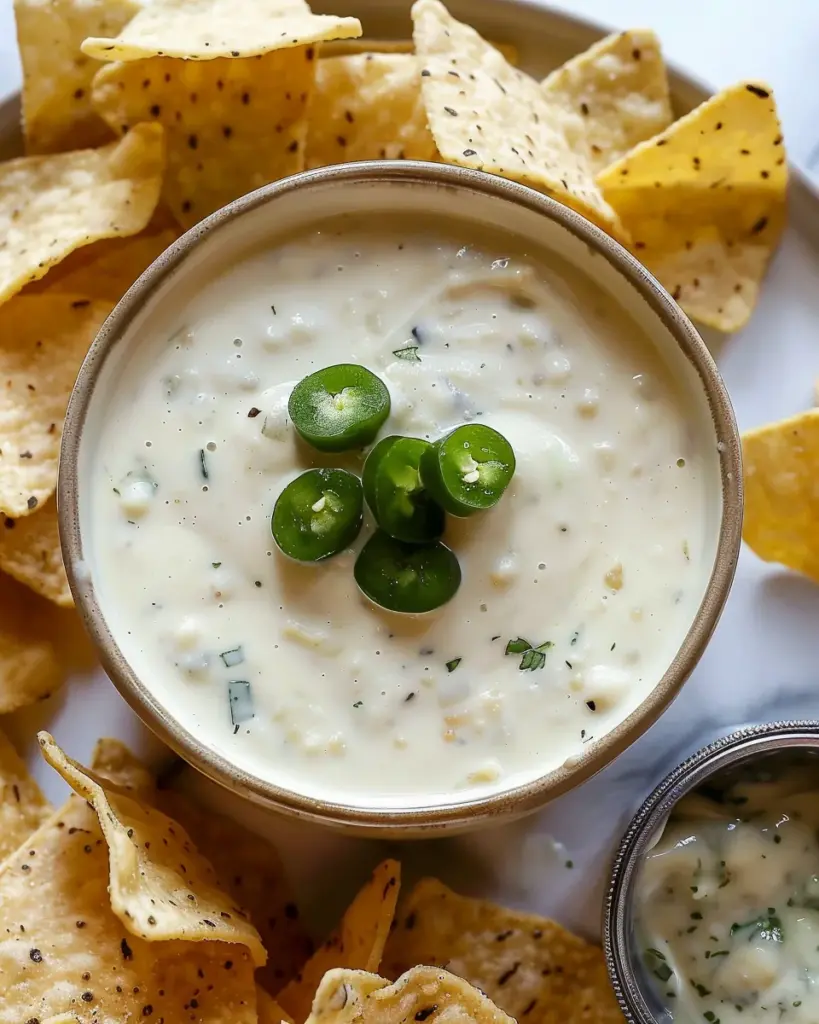 Homemade White Queso with 3 Ingredients