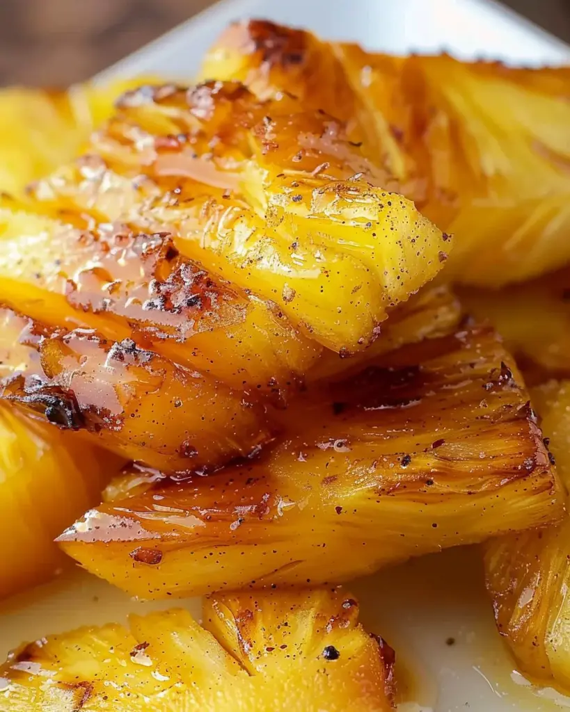 Roasted Pineapple with Honey Cinnamon Glaze – An Easy Dessert!