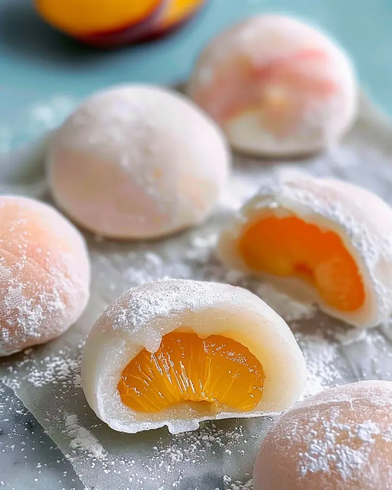 Whole Peach Mochi Recipe (Soft & Chewy)