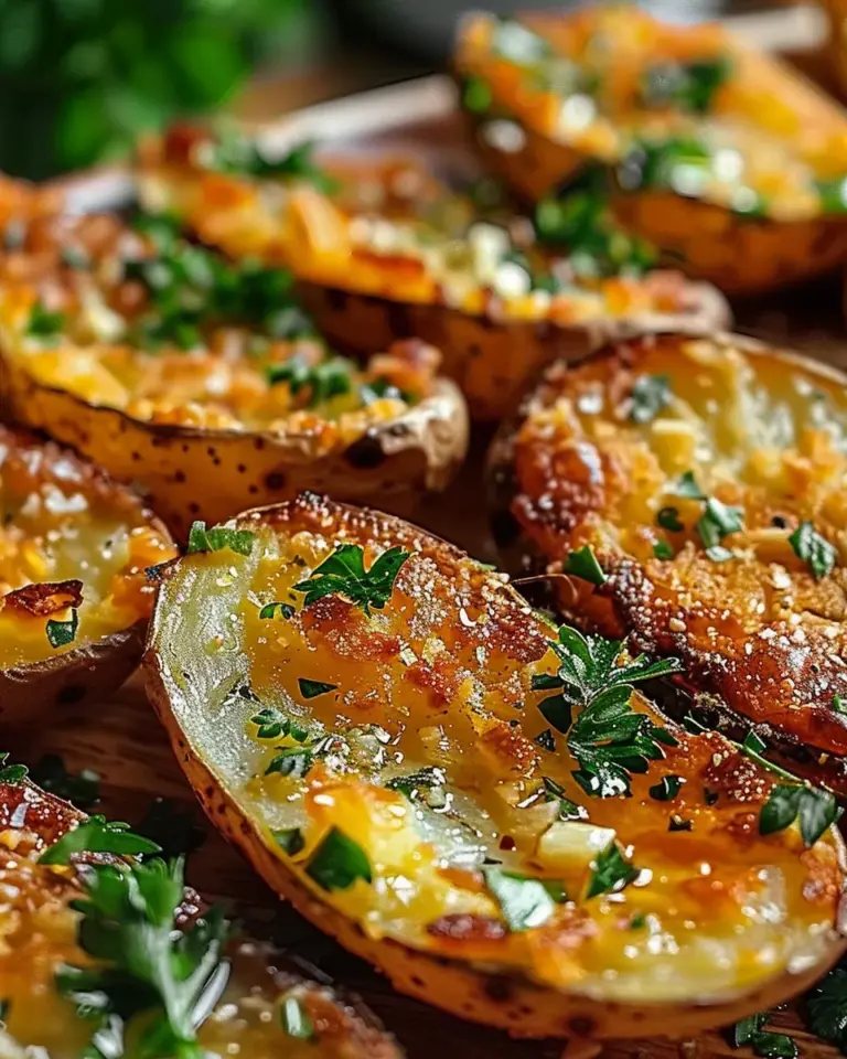 Crispy Garlic Herb Roasted Potato Skins