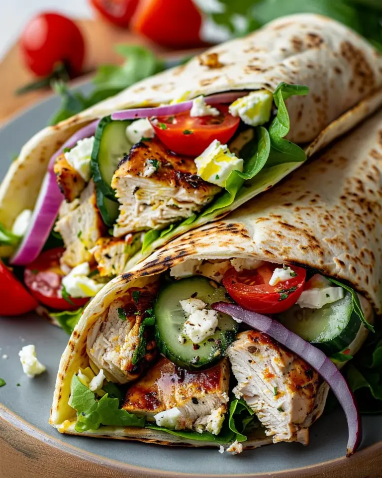 Mediterranean Chicken Wraps