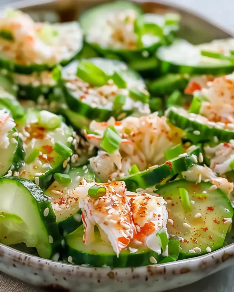 Cucumber Salad with Crab Meat Delight