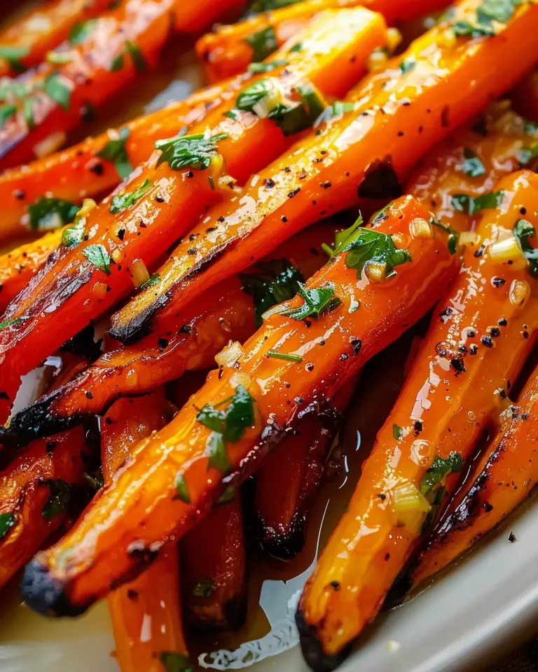 Honey Garlic Butter Roasted Carrots