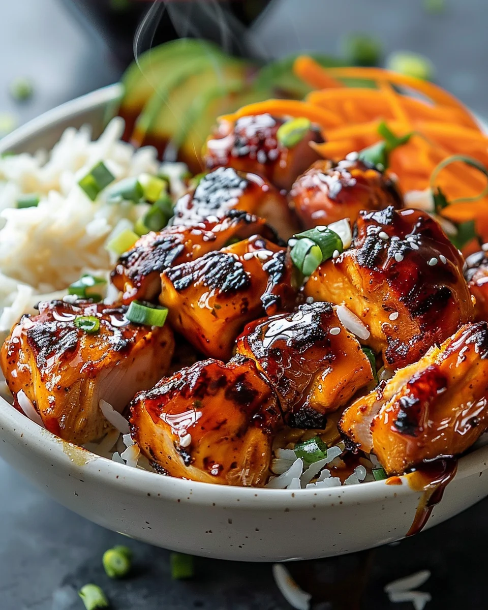 Spicy Maple Chicken and Coconut Rice
