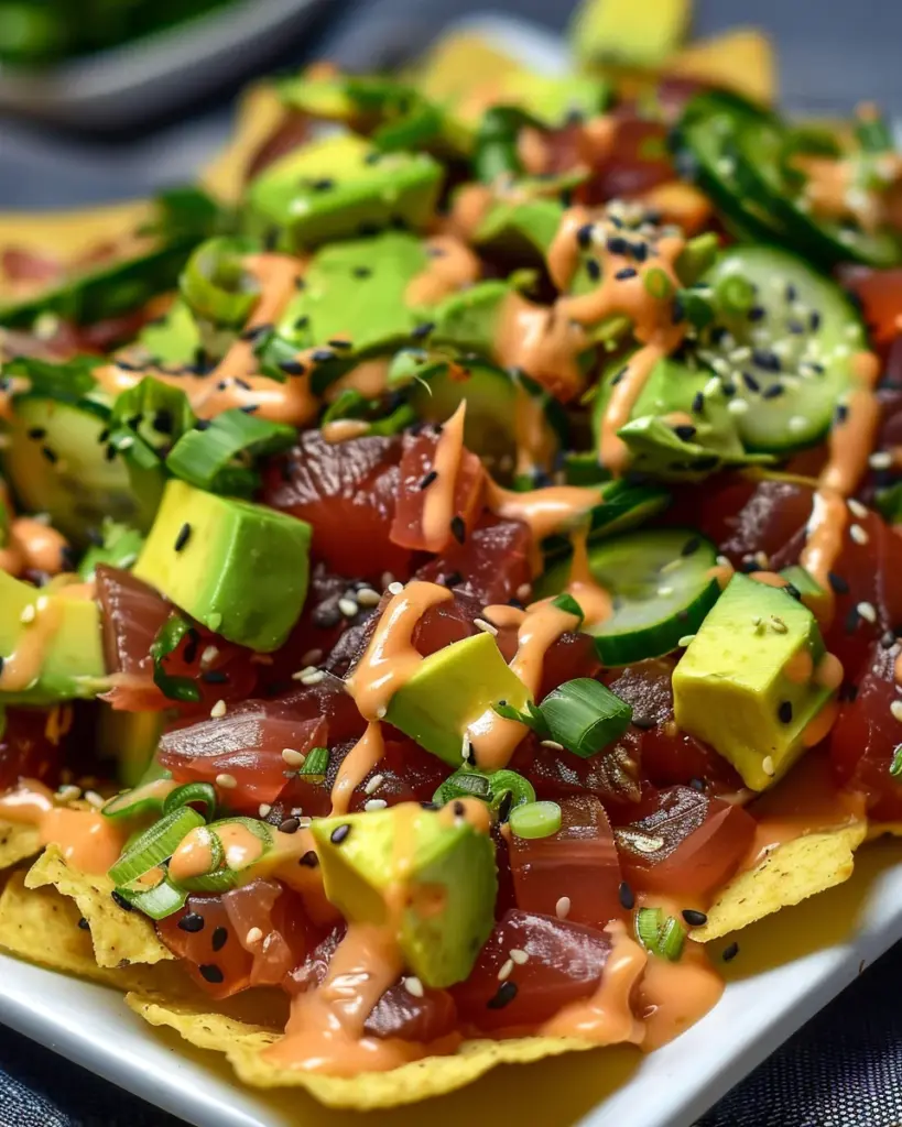 Tuna Poke Nachos