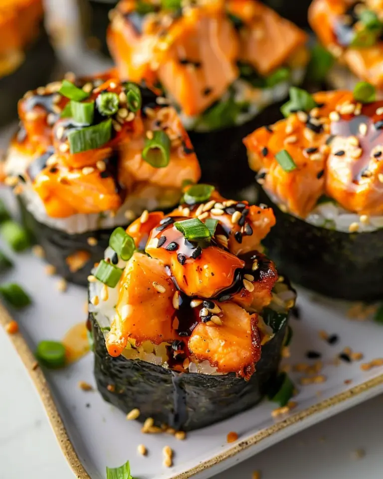 Easy Baked Salmon Sushi Cups (Viral Recipe)