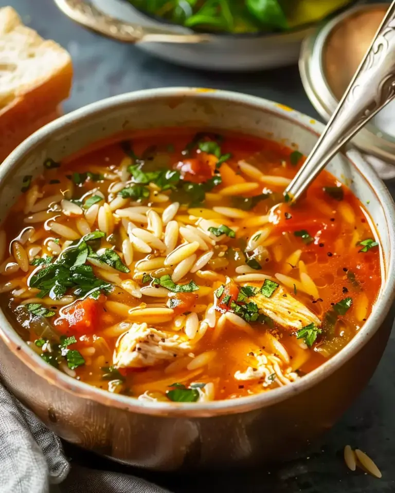 Chicken Orzo Tomato Soup Recipe