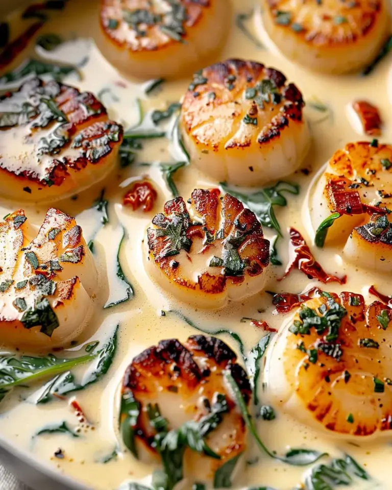 Stunning Creamy Tuscan Scallops Recipe