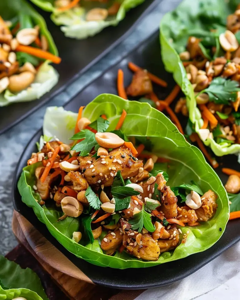 Thai Chicken Lettuce Wraps
