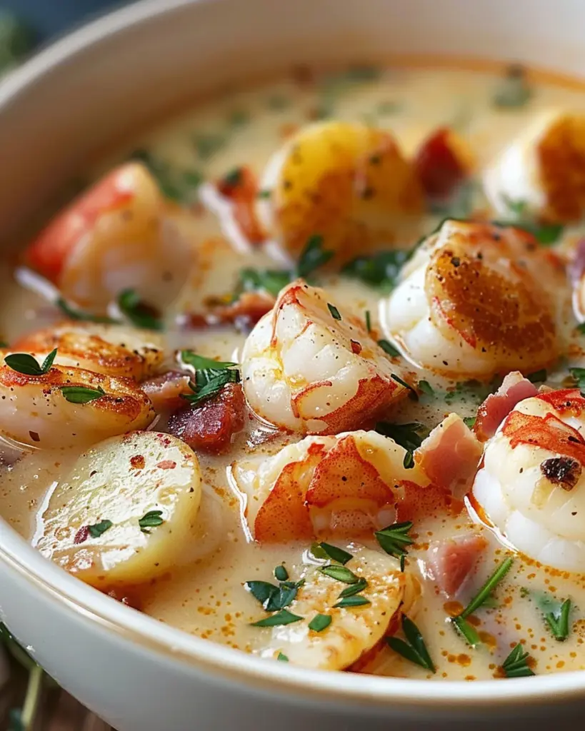 Creamy Lobster Scallop Chowder for Cozy Nights In