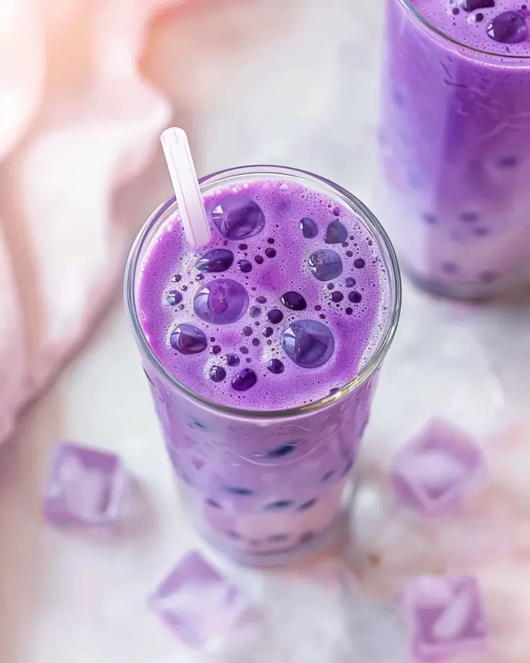 Ube milk tea (Ube bubble tea)