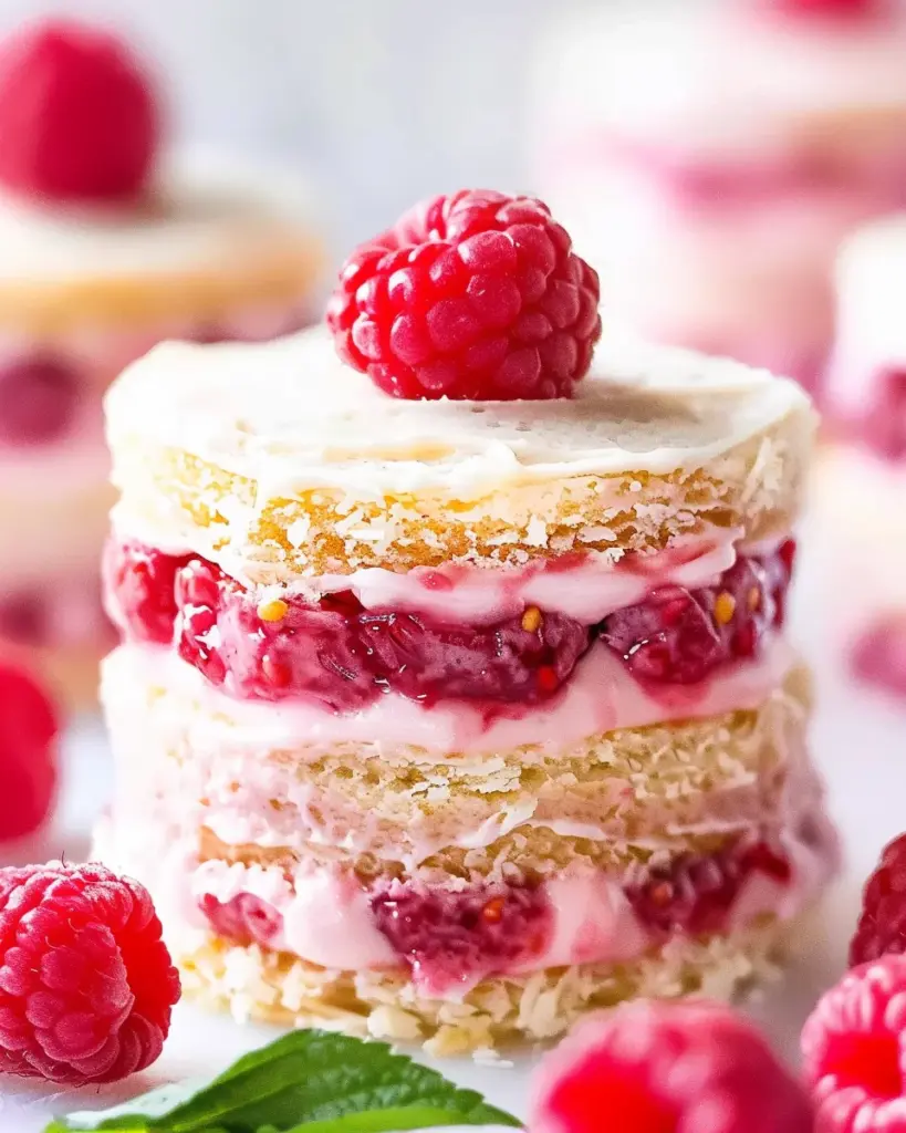 Raspberry Vanilla Mini Cakes