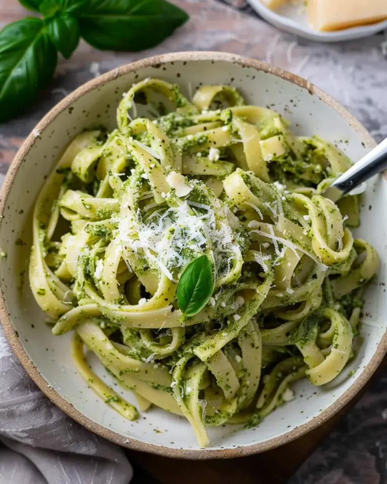 Easy Pesto and Ricotta Pasta (Gluten-Free, Nut-Free)