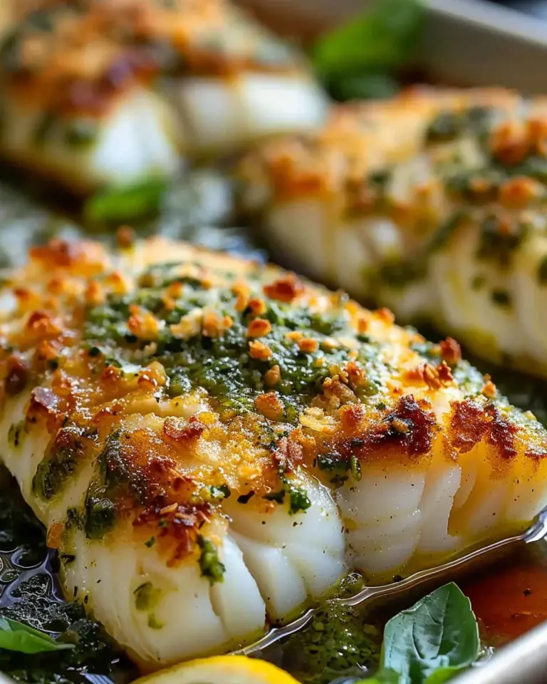 Pesto Parmesan Baked Cod: A Culinary Delight