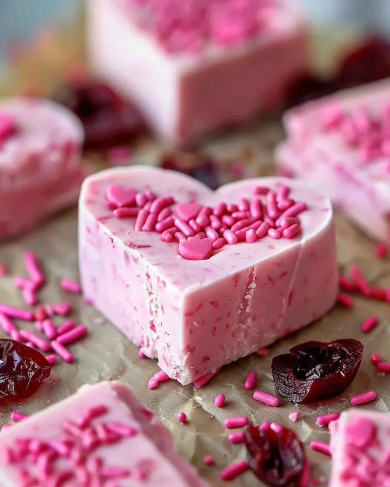 Pink White Chocolate Fudge