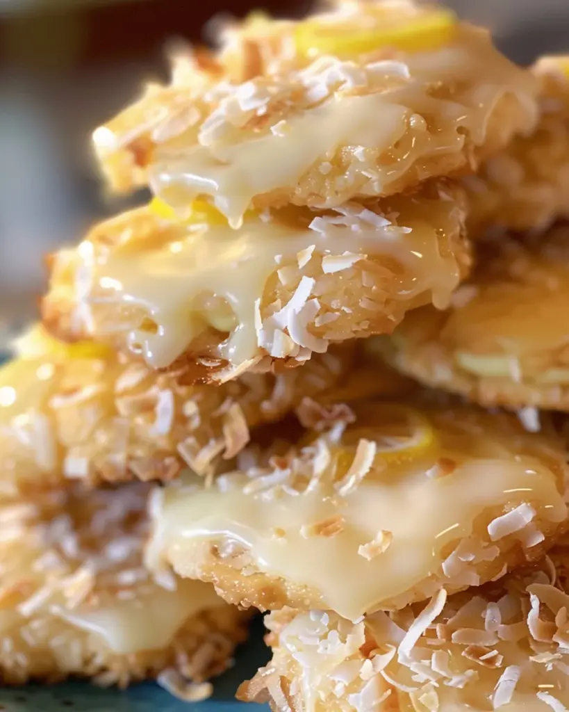 Dolly Parton Coconut Cookies with Lemon Glaze