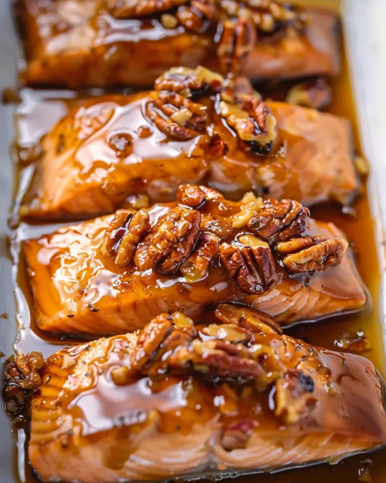 Maple Pecan Glazed Salmon