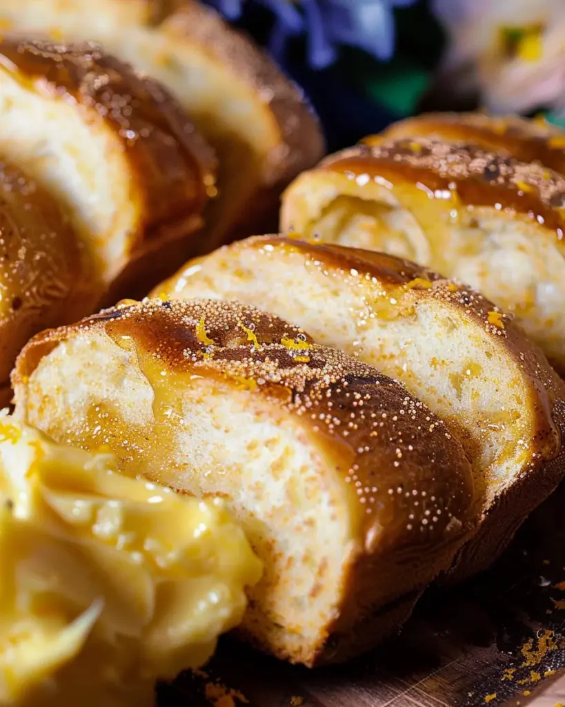 Sweet Cardamom Bread with Honey Orange Butter