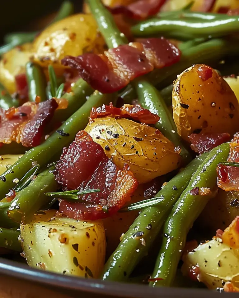 Country Ranch Green Beans ‘and Potatoes with Bacon