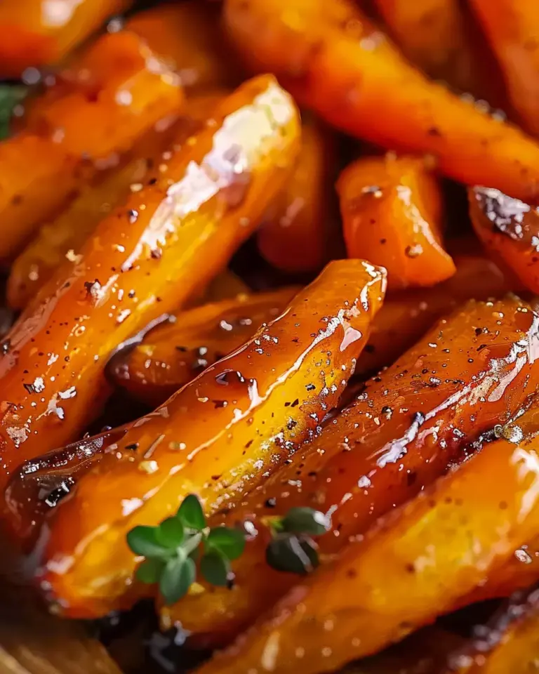 Sweet and Savory Maple Glazed Roasted Carrots