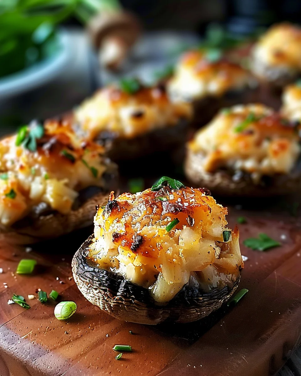 Irresistible Crab-Stuffed Mushrooms