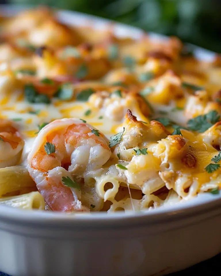 Seafood Enchilada Pasta Bake