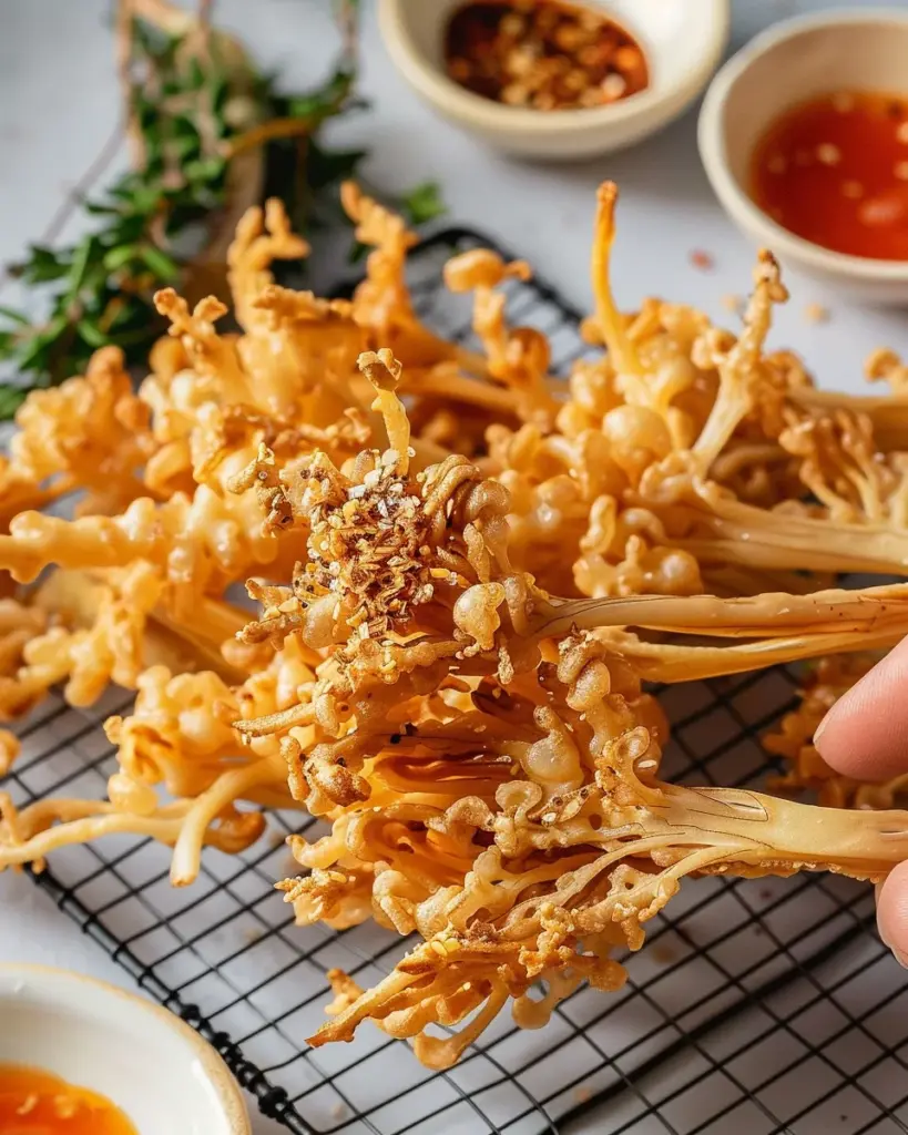 Fried Enoki Mushroom 6 2 3 2