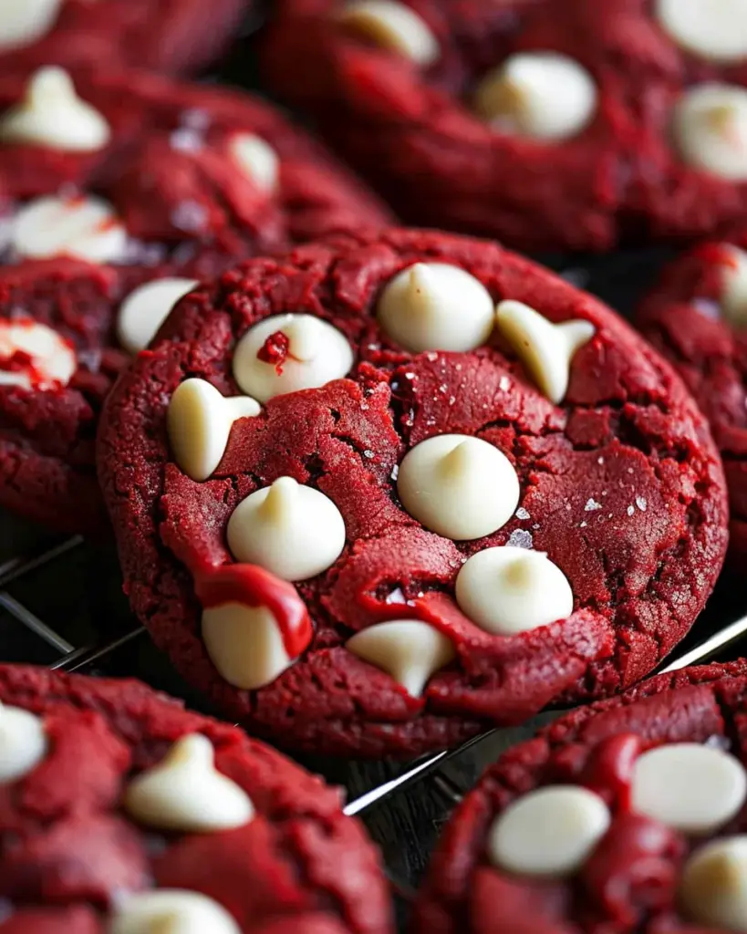 Red Velvet White Chocolate Chip Cookies