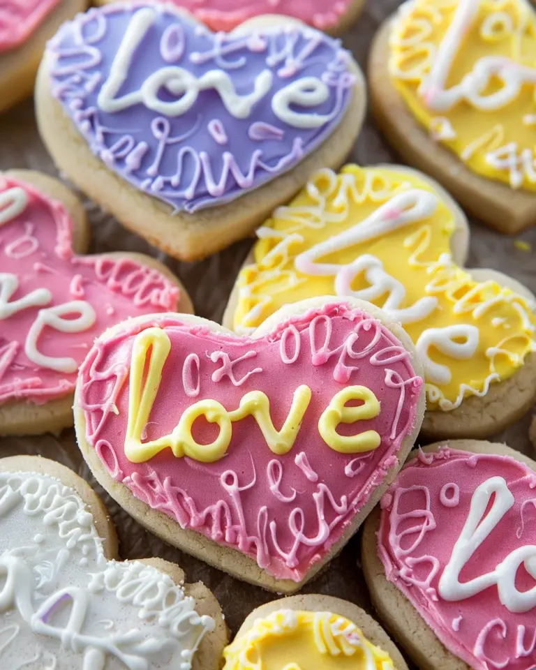 Gluten Free Conversation Heart Cookies
