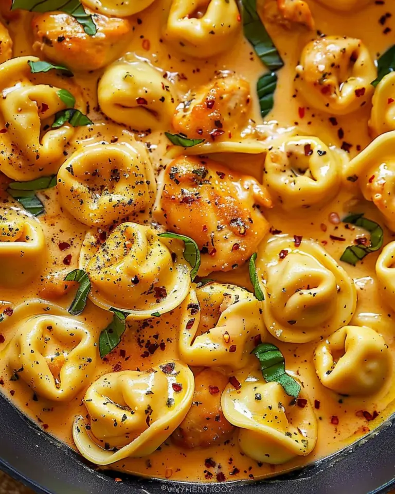 One-Pot Spicy Garlic Butter Chicken Tortellini