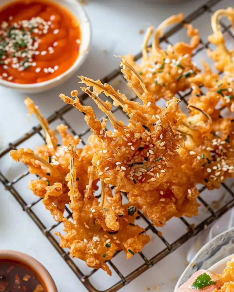 Fried Enoki Mushroom