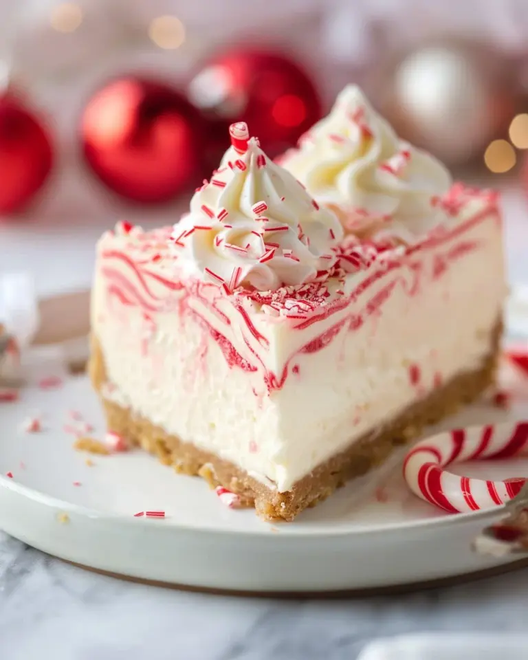 Candy Cane No Bake Cheesecake