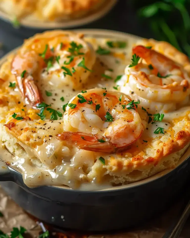 Shrimp & Lobster Cheddar Bay Biscuit Pot Pie